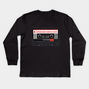 Classic Cassette Tape Mixtape - Awesome Since 1988 Birthday Gift Kids Long Sleeve T-Shirt